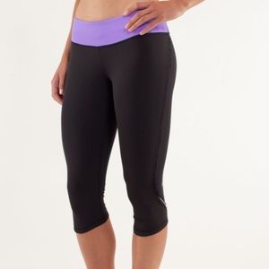 lululemon athletica Black and Purple Leggings